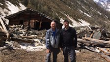 Alpine hut hit by an avalanche in 2018