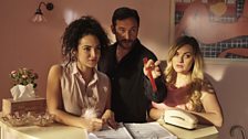 Anna Shaffer, Jason Isaacs and Chanel Cresswell