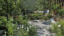 This contemporary orchard garden is inspired by antiquarian’s eccentric lifestyle