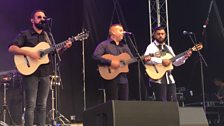 Three guitarists provided the classic flamenco sound