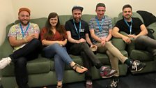 Emma còmhla ri Wojtek The Bear às dèidh an gig aca aig XpoNorth 2018