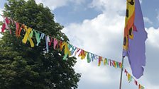 The decorations were colourful, to go with the kaleidoscopic theme