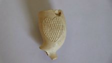 Piece of Clay Pipe Bowl Found at Excavation Site.