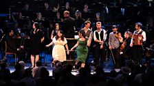 The Unthanks lead the clogging in the final performance of the night