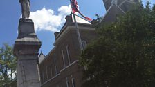 Confederate soldier, state flag and courthouse, scene of the notorious trial and aquittal of two of Emmett's killers