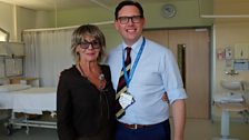 Sue visits Whiston Hospital