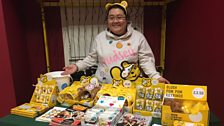 Winnie from Children in Need on their stall in the foyer (Photo by James McConnell)