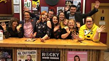 The TQ Live team pose for the traditional end-of-evening picture for the very last time (Photo by Edd Smith)