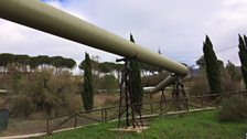 Steam pipelines snaking across Tuscany