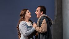 Hirachuhi Bassenz as Amelia and Francesco Meli as Gabriele