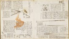 Leonardo da Vinci, Notes on optics etc., with diagrams