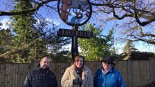 The village sign in Taverham was the location of clue five