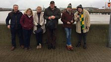 Sophie and friends at the finish in Gorleston