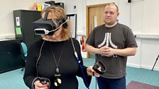 Pennie experiences VR Fire Investigation with