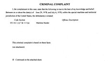 Criminal Complaint