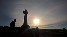 At the memorial to the battle of Flodden