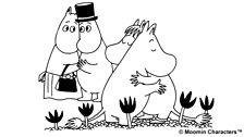 The main characters from Tove Jansson’s illustrated children’s books and cartoon strips about the Moomin family