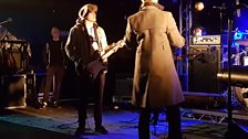 Jack Jones and Peter Doherty rehearsing in Sin City, Swansea