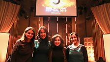 Ahd Kamel, Nawal al-Maghafi, Mariakenzi Lahlou and Shohini Chaudhuri at the 鶹 Radio Theatre in London