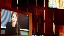 The award-winning director Annemarie Jacir via video link at the ˿ Radio Theatre, London