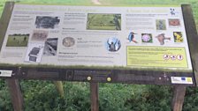 The information board where the clue was hidden