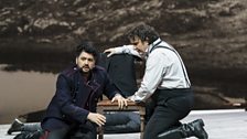 Yusif Eyvasov as Don Alvaro and Ludovic Tézier as Don Carlo