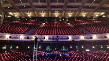 This is the view the finalists will see as they look out into the auditorium of the Birmingham Hippodrome