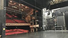 The empty stage at the Birmingham Hippodrome before our lighting and stage crews get their hands on it!