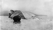 The Battlecruiser Seydlitz lying on her starboard side