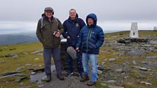 Mark, Andrew and Euan at the top of Snaefell