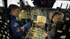 A pilot's view of the Space Shuttle flight deck