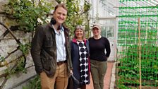 Lady Dunleath and head gardener Anna Hudson with David