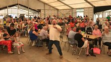 Hugo and audience in Leitrim