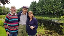 Reg Maxwell with Jim and Hilary Rafferty at the incredible 5 acre garden