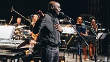 Trevor Nelson on stage at the Hackney Empire