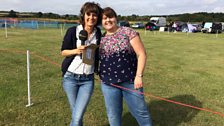 Julie with dog show organiser Lisa