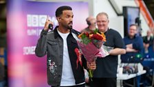 Craig David performs at Birmingham New Street Station