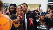 Craig David performs at Birmingham New Street Station