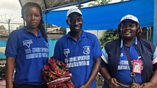 Social workers from the SEED project in Liberia, run by the Young Women's Christian Association