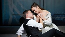 Leon Kosavic as Masetto and Louise Alder as Zerlina in Don Giovanni