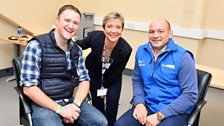 Nicola and David with beef farmer and rugby star Rory best at the RUAS Winter fair