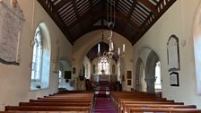 Inside the church