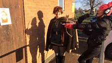 Julie had to head to the preparations for the Robin Hood pantomime in Attleborough for clue two