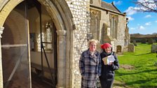 The clue had been hidden in the church porch