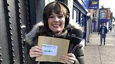 Julie shows off clue three!