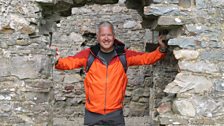 Derek in the ruins of Kidwelly Castle