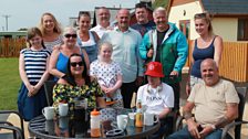 Derek at the opening of Barmouth Beach Club