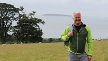 Derek at Llanfairfechan with a view to Puffin Island