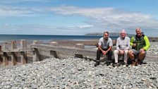 Derek with local ‘Beaver’ and Dennis on Penmaenmawr beach