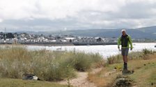 Derek walking along the Conwy Estuary